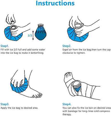 Сумка для льоду Reusable Ice Bag 15.2 cm багаторазовий холодний пакет для травм гелевий компрес гаряча та холодна терапія Київ