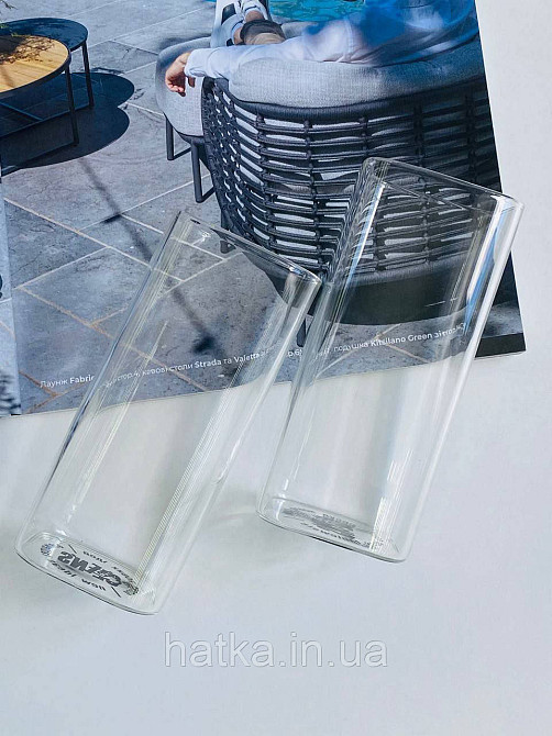 Склянка стильний скляний "Квадратна" 370 мл прозорий для дому та ресторану 102-555 Київ - фото 8