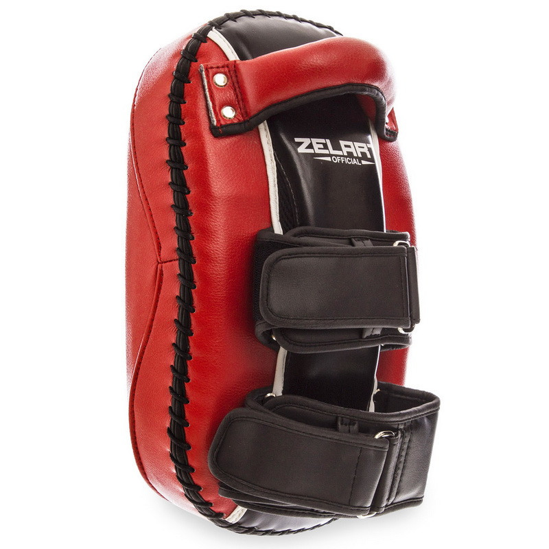 Пады для тайского бокса Тай-пэды ZELART BO-1388 размер 32x19x8 см красный Киев - изображение 3
