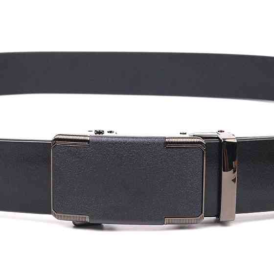 Ремінь чоловічий з пряжкою автомат Vintage 20378 Чорний Київ