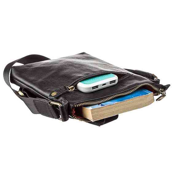 Чоловіча шкіряна планшетка SHVIGEL 19115 Чорна Київ