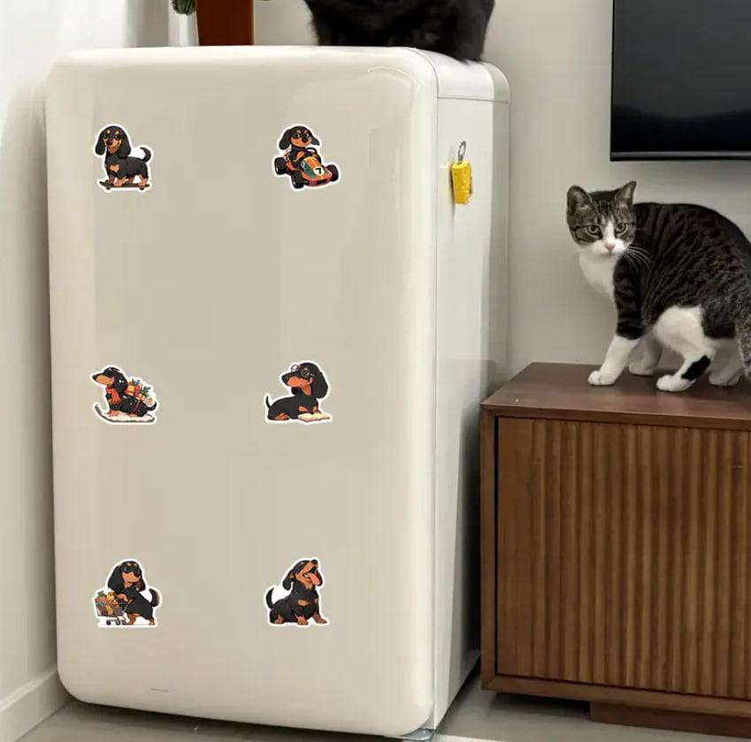 Набор виниловых наклейок Такси 55 шт – наклейки собаки для телефона, ноутбука Киев - изображение 4