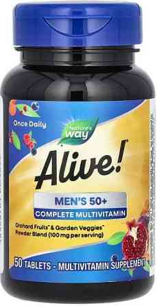 Мультивитамины для мужчин 50+ Alive! Men's 50+ Nature's Way 50 таб Киев