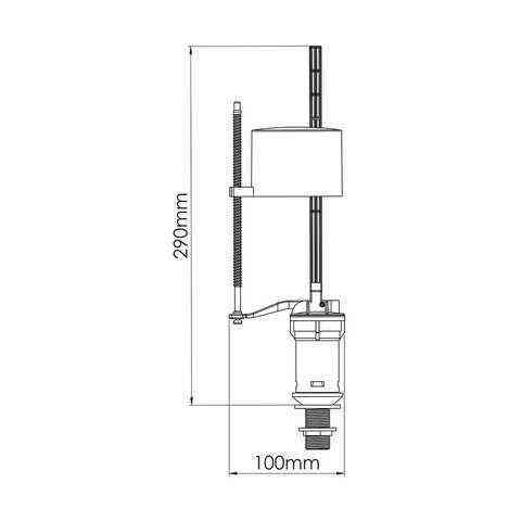 Клапан наповнення поплавковий нижньої подачі води 3/8 латунна різьба NOVA Харків