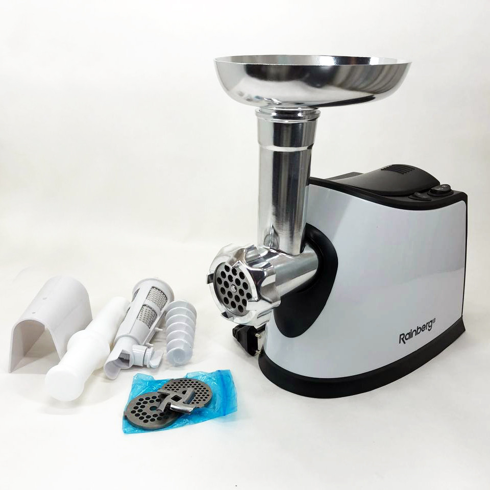Электромясорубка с насадкой для колбасы Rainberg, Электрическая мясорубка с высокой мощностью ZW-61 Львов - изображение 14