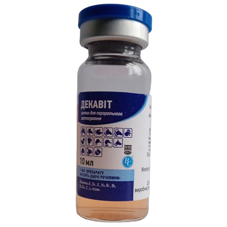 Витаминно-минеральный комплекс Декавит (для домашних животных) 10 мл, Ветсинтез Винница - изображение 1