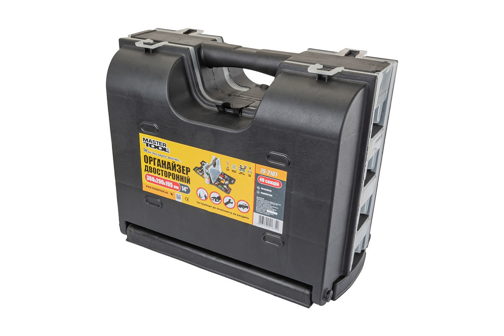MASTERTOOL Органайзер двосторонній MASTERTOOL з ручкою 14" 360х290х195 мм 49 секцій 79-2101 Київ - фото 6