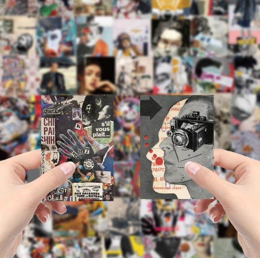Набір арт-наклейок у стилі колаж, 50 шт Київ - фото 4