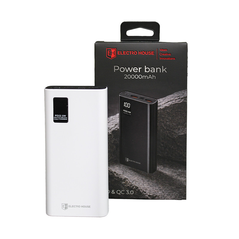 Портативный аккумулятор 20000 mAh, белый Днепр - изображение 1