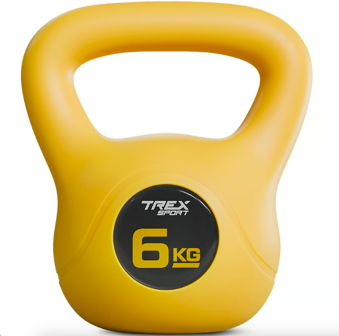 Гиря вінілова 6кг Trex Sport TX-006CKB жовта Киев - изображение 1