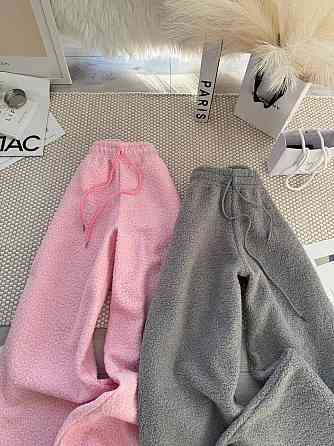 Жіночі прогулянкові теплі штани букле на флісі Сірий Одеса