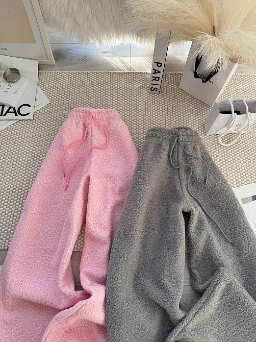 Жіночі прогулянкові теплі штани букле на флісі Сірий Одеса - фото 2