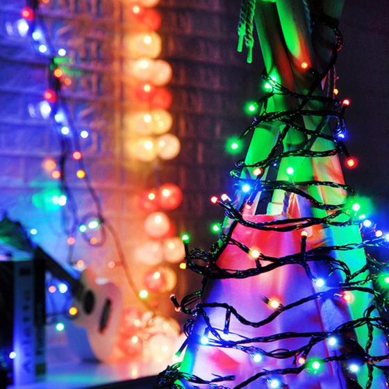 Світлодіодна гірлянда 100 Led 10м 8 режимів різнокольорова 220V CW-G-100L10VMC ColorWay Житомир