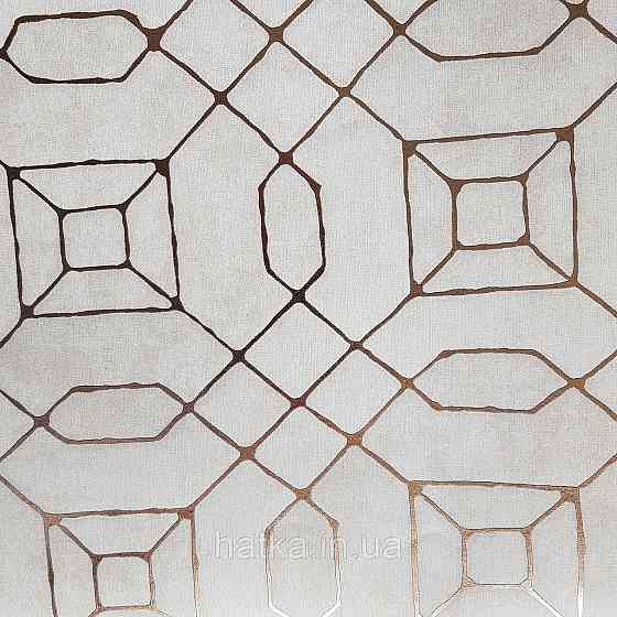 Шпалери флізелінові еко Galerie Metallic FX 0,53Х10 англія геометрія фігури золотом структурних на пісочному 3д Київ
