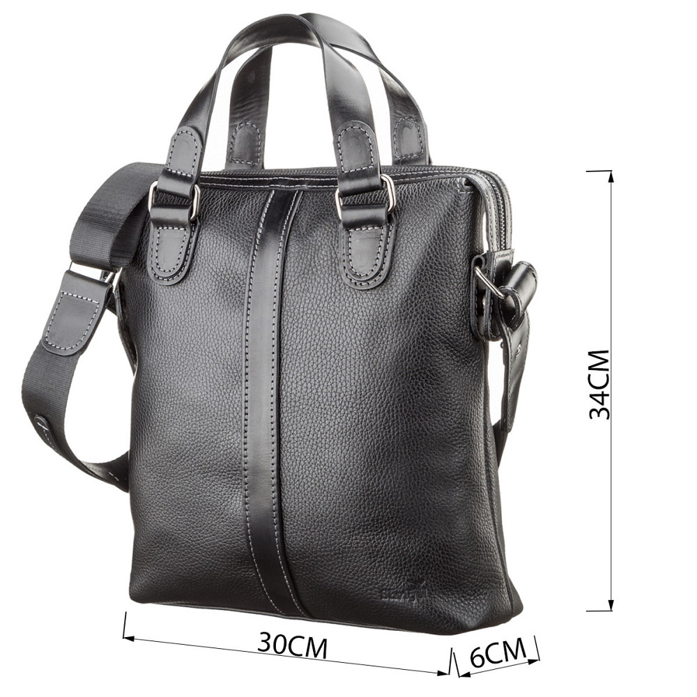 Сумка мужская SHVIGEL 11114 кожаная Черная Киев - изображение 3