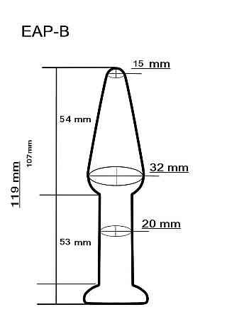 Анальный плаг из стекла EGZO EAP-B ( длина 11.9 см, диаметр 3.2 см ) Sex Aura Киев