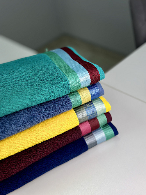 Махровое полотенце Ideal Textile 70*140 см с яркими полосками (56860802) Черновцы - изображение 2