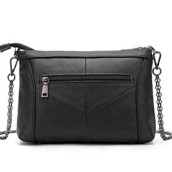 Сумка женская кожаная на одно отделение Vintage 20051 Черная Киев