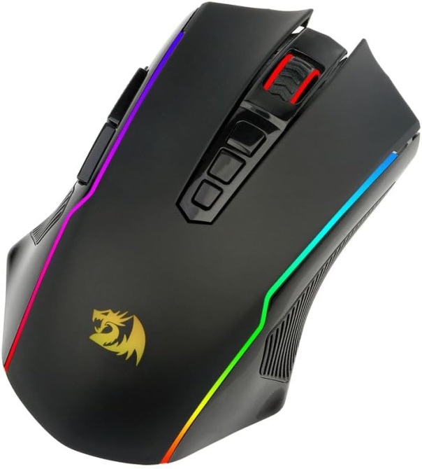 Игровая мышь Redragon M914-RGB NIX Black, 3 режима подключения, до 10000 DPI, RGB, 9 кнопок, аккумулятор 700 мА·ч Киев - изображение 8