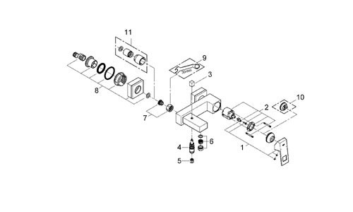 Змішувач для ванни GROHE Eurocube 23140000 Київ - фото 6