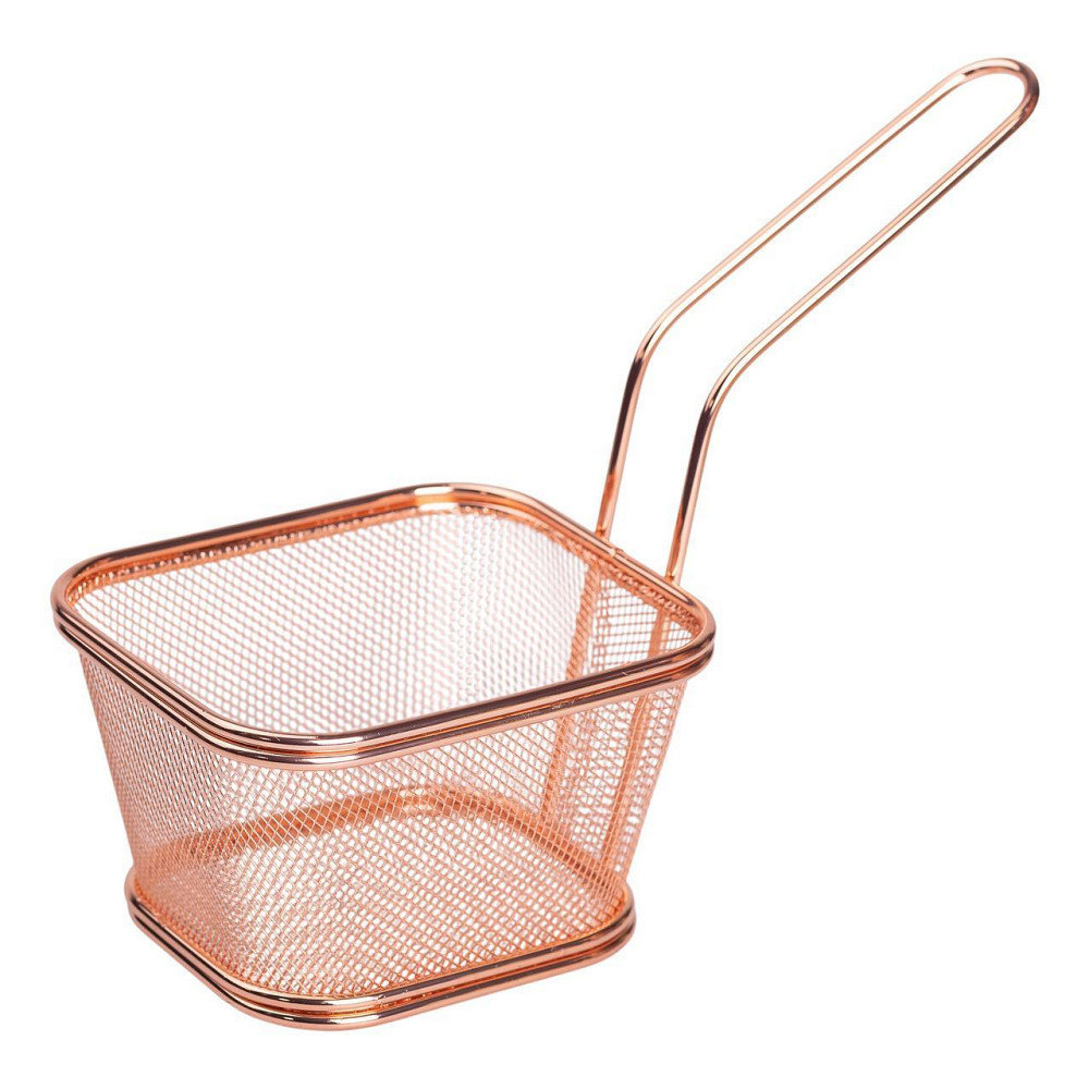 Корзина для картоплі фрі та снеків, 13×11 см, Рожева золото Київ - фото 3