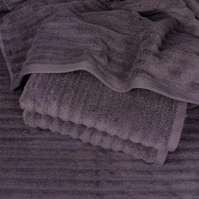 Набір махрових рушників Зеро Твіст 3шт GM Textile 50x90см, 50x90см, 70x140см 550г/м2 (Виноградний) Суми - фото 3