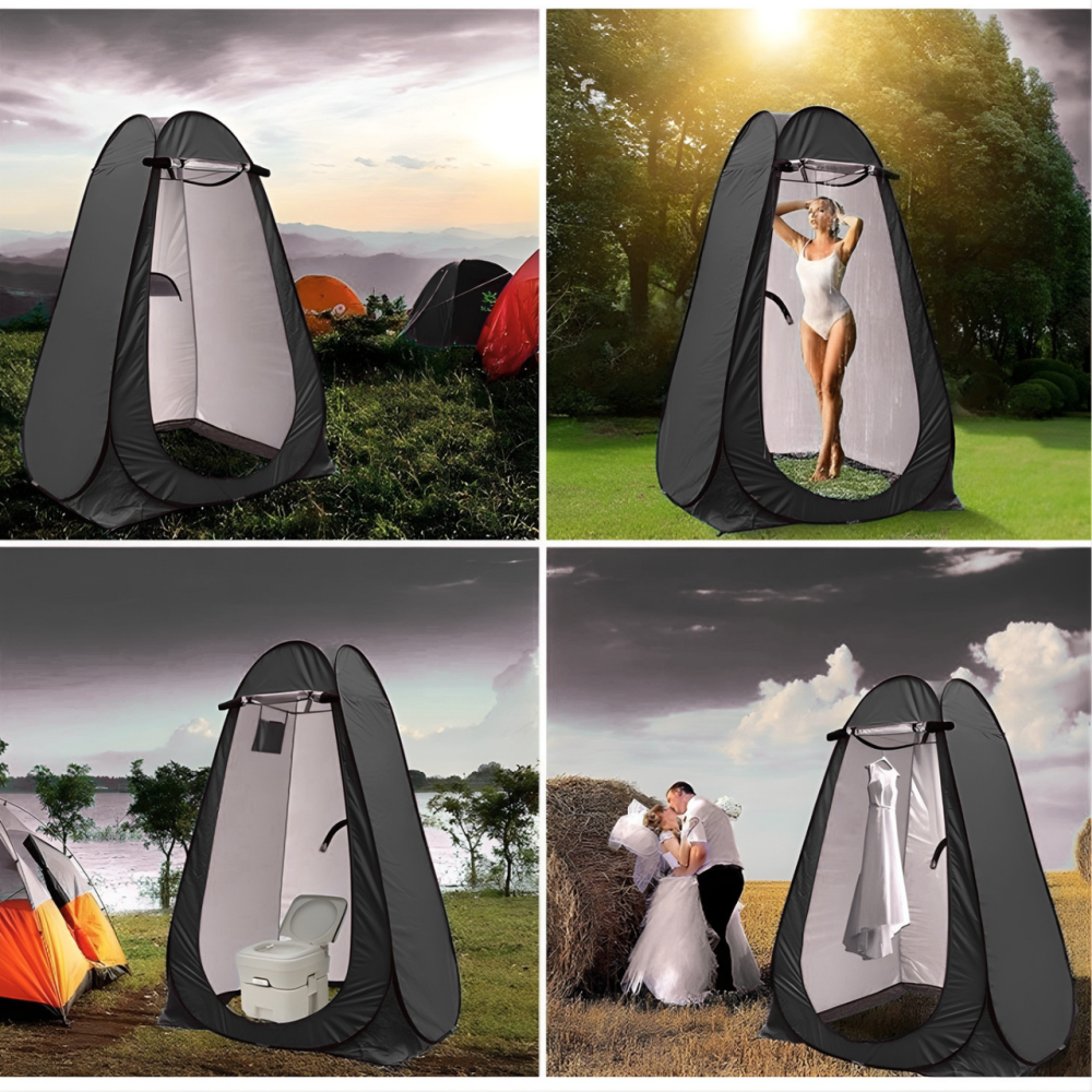 Душ туристический портативный 3в1 с палаткой: аккумуляторный кемпинговый мобильный душ + ведро для кемпинга и походов черный Каменец-Подольский - изображение 10