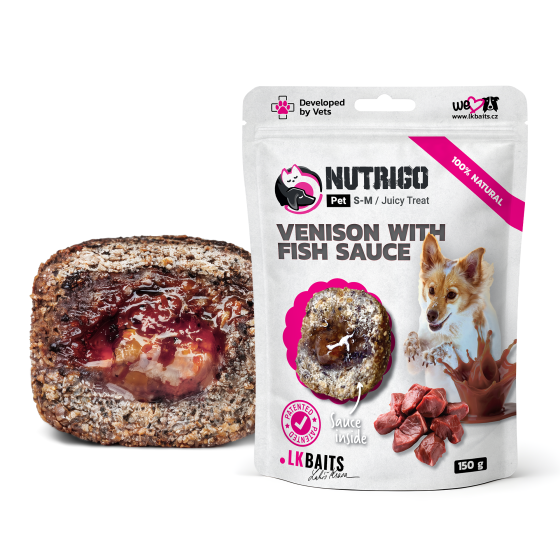 LK Baits Pet Nutrigo Treat Game Функціональні ласощі для собак з олениною та рибним соусом (Ø 12 мм), 150 г Киев