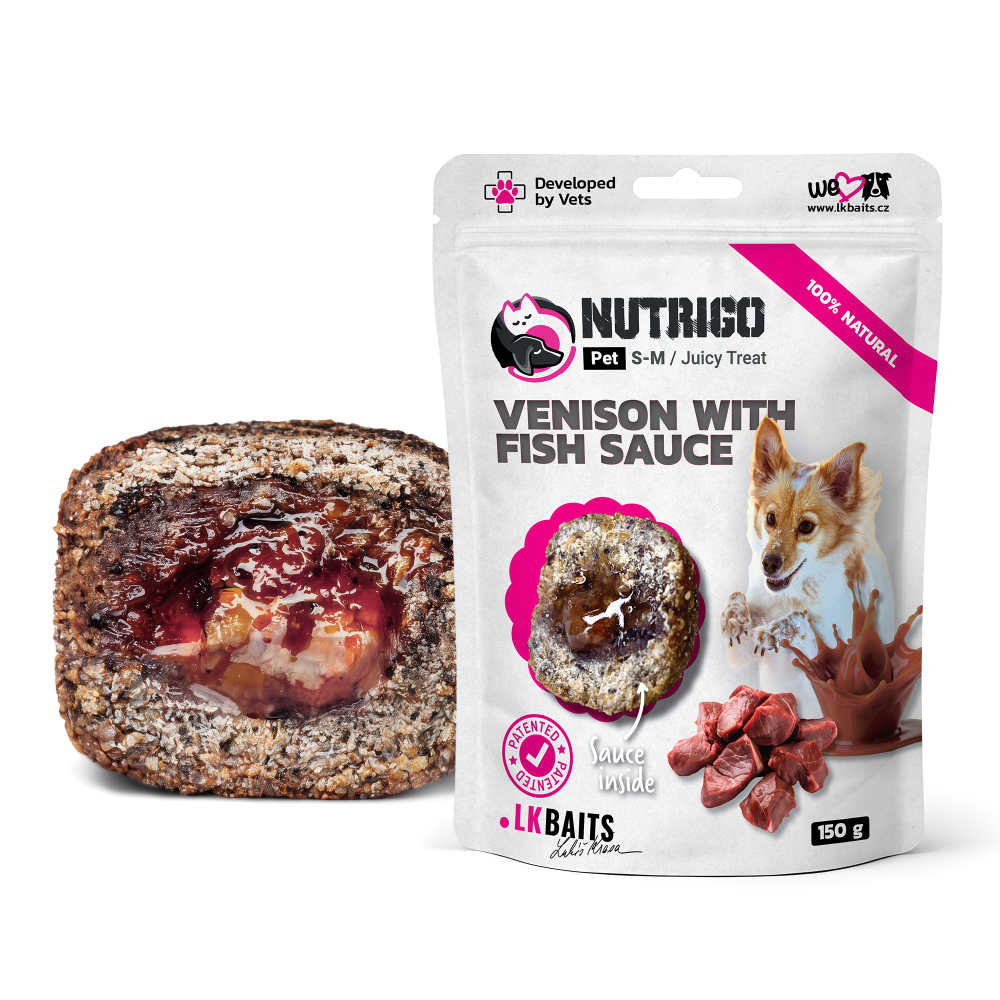 LK Baits Pet Nutrigo Treat Game Функціональні ласощі для собак з олениною та рибним соусом (Ø 12 мм), 150 г Киев - изображение 1