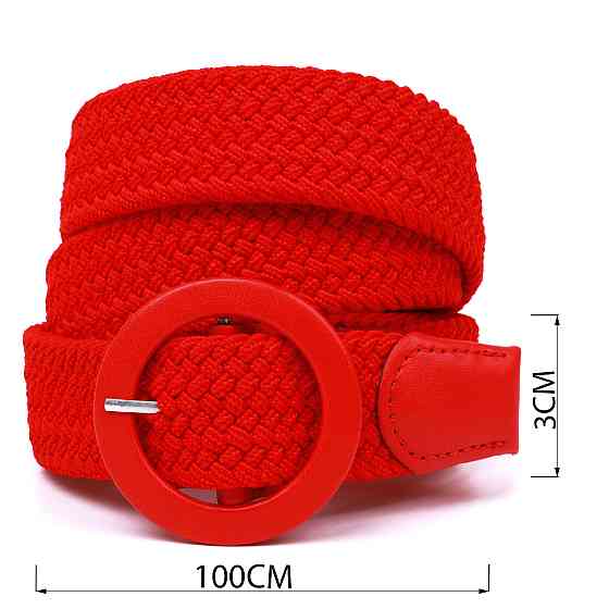 Красивый женский текстильный ремень Vintage 20817 Красный Киев