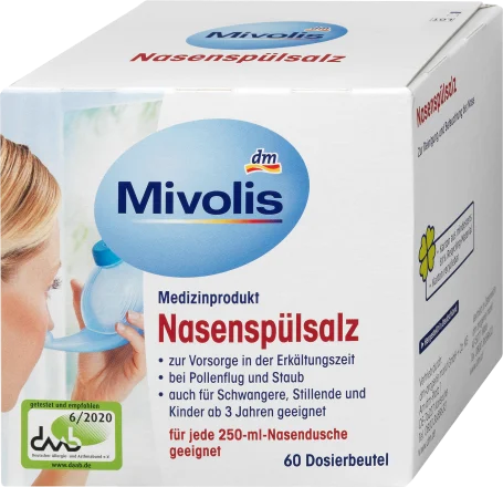 Міволіс солі для полоскання носа, 135 г Mivolis Nasenspülsalz Київ