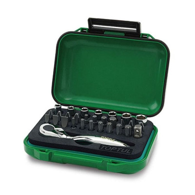 Набор инструментов Toptul торцевых и бит с трещоткой 1/4