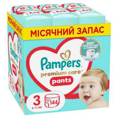 Підгузки Pampers Premium Care Pants Midi Розмір 3 (6-11 кг) 144 шт (8006540490891) Вінниця
