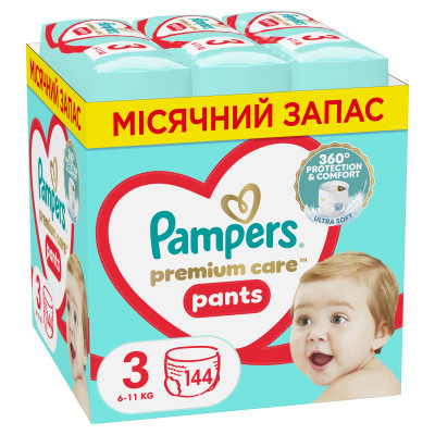 Підгузки Pampers Premium Care Pants Midi Розмір 3 (6-11 кг) 144 шт (8006540490891) Вінниця - фото 1