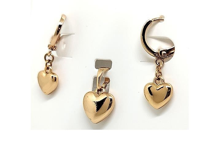Комплект прикрас підвіска та сережки Серце Київ - фото 1