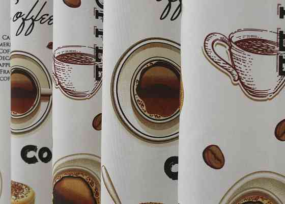 Комплект готових фото-штор VR-Textil Coffee-House № 1497ш Різнобарвний 100х270 см 2 шт (31-983) Київ