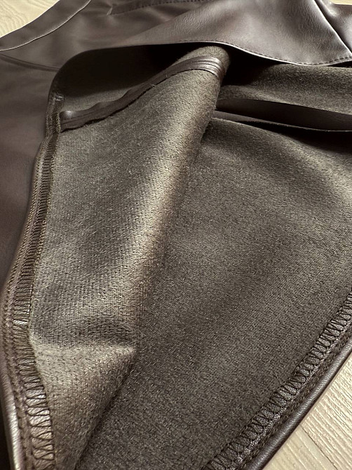 Cпідниця жіноча Gritana 878 з еко-шкіри коротка трапеція коричнева, коричневий, M Київ - фото 8