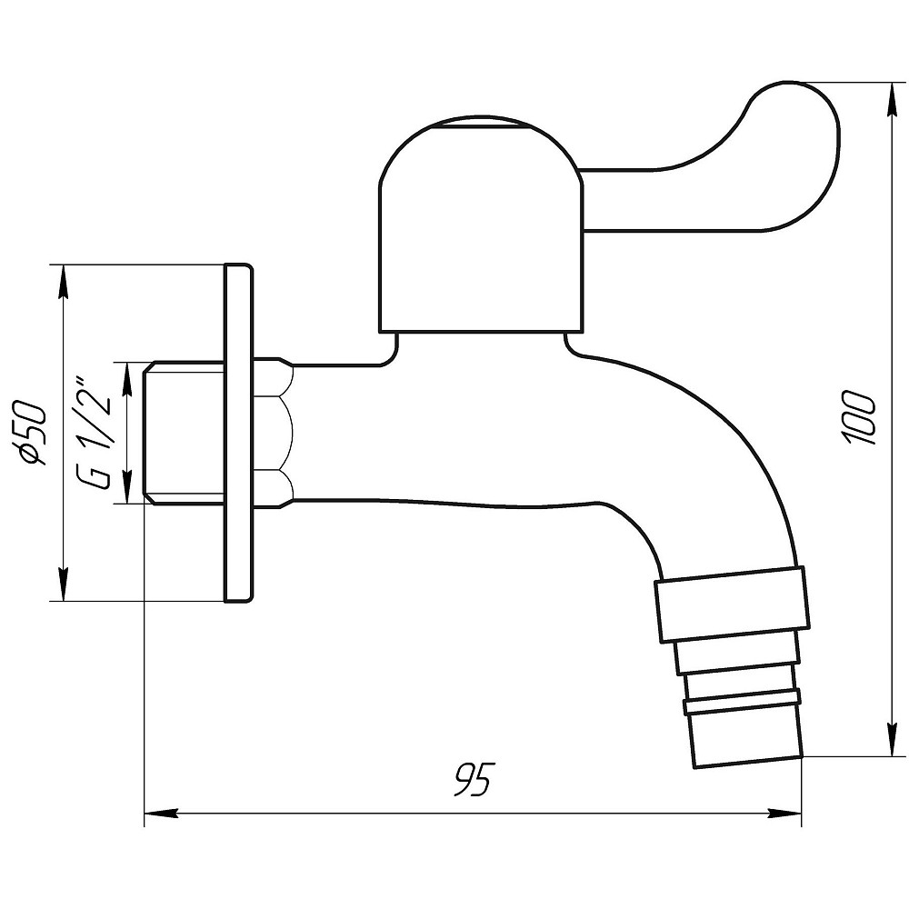 Кран кульовий для поливу Q PROFESSIONAL 1/2″ NV-QP3003 SUS304 нержавійка Тернополь - изображение 3