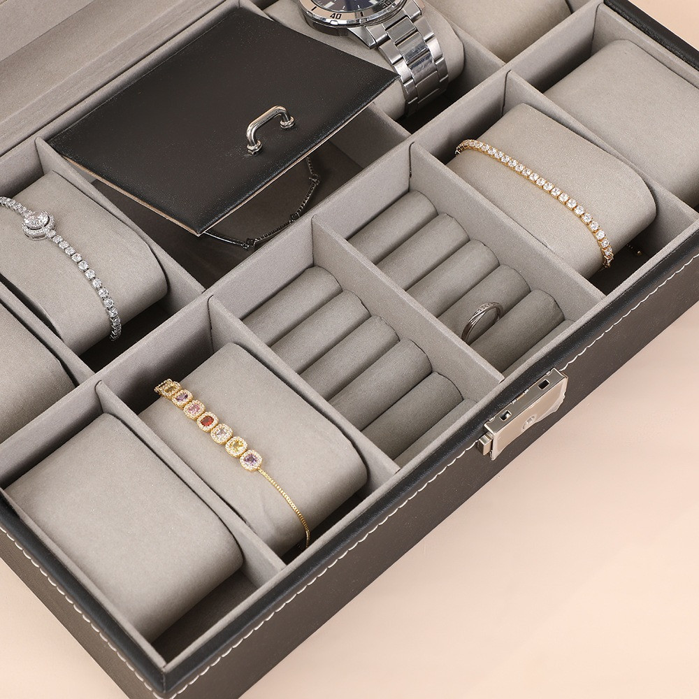 Шкатулка для украшений, аксессуаров и драгоценностей футляр для хранения из искусственой кожи 30.3х20.3х8 см Каменец-Подольский - изображение 3