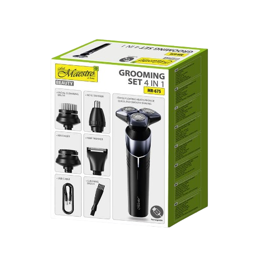 Набір для стрижки акумуляторний 3,7W 600 mAh 4в1 MR-675 Maestro Житомир - изображение 4