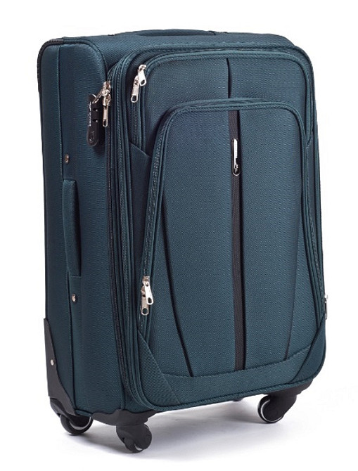 Валіза тканинна WINGS 1706 середня 65 см зелена 4 колеса Київ - фото 1