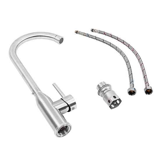 PLATINUM Змішувач кухонний нержавійка Platinum 26 FHP (7456) Киев