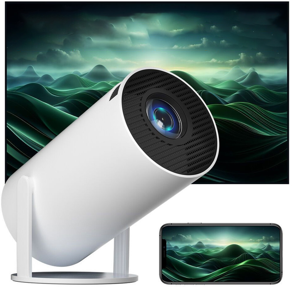 Міні проектор для дому з WiFi, Bluetooth + пульт, HY 300 / Портативний смарт проектор / Проектор для телефону Київ - фото 1