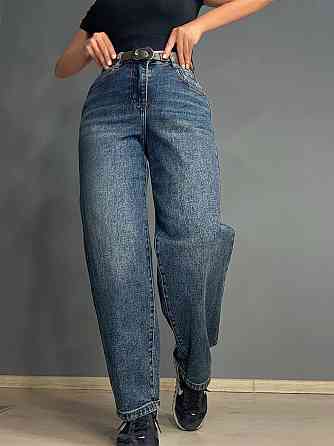 Джинсы женские Vanver 8206 skater jeans широкие с ремнем синие, синий, 25, 25, 66 см, 97 см Одесса