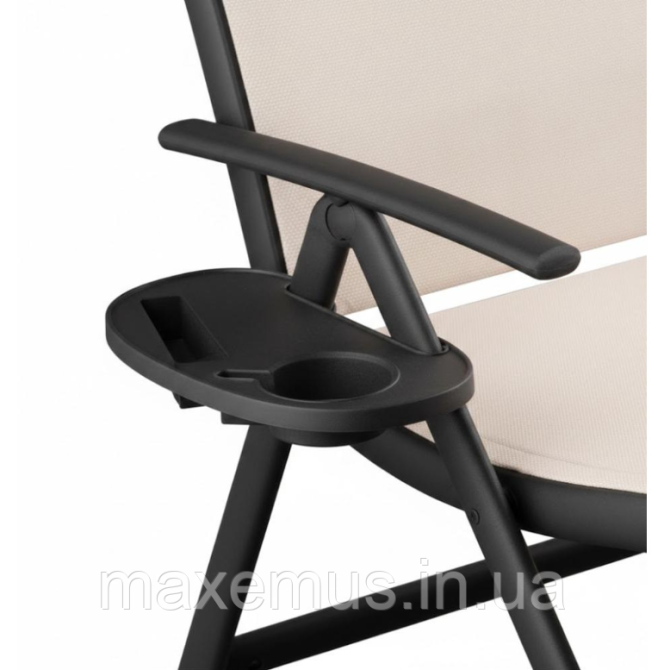 Шезлонг лежак раскладной Bonro BG 0 0 8 садовый с алюминиевой рамой и подстаканником бежевый Мостиска - изображение 17