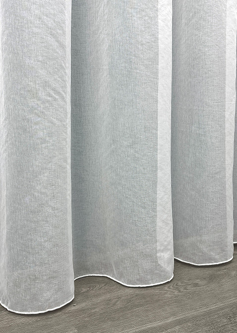 Тюль мікро-льон однотонний колір білий 1276т Київ - фото 6