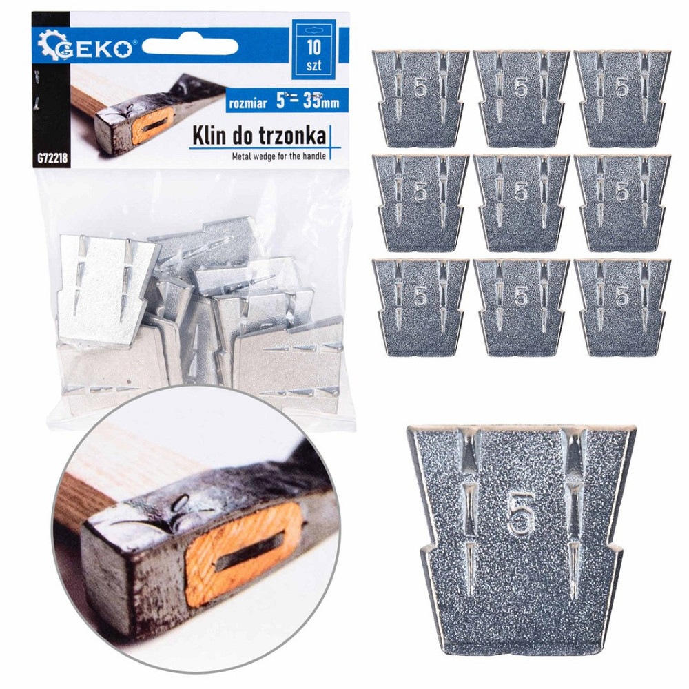 Клин "GeKo" для древка молотка, молота, топорища 5х35х35 мм (ціна за 1шт.) Київ - фото 2