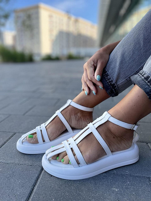 PGV Босоніжки жіночі PGV 1240 білі (літо, шкіра натуральна) (5140) Коломия - фото 10