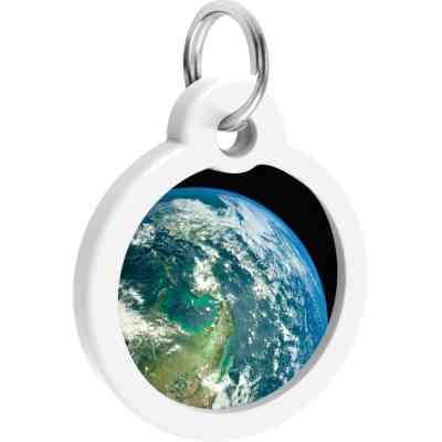 Адресник для животных WAUDOG Smart ID с QR паспортом "Земля", круг 25 мм (225-4029) Винница