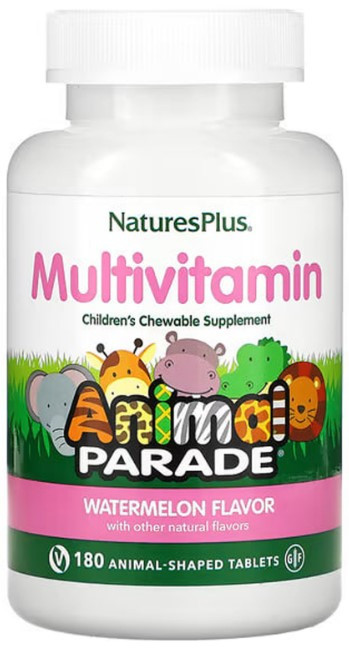 Вітаміни для дітей Nature's Plus Animal Parade Multi-Vitamin and Mineral 180 жов таб Кавун Київ - фото 1